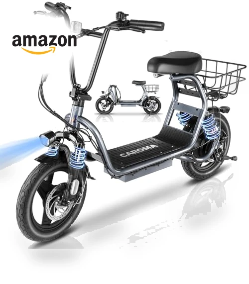Foldable Electric Scooter with Seat — Electric Vehicles, Caroma
