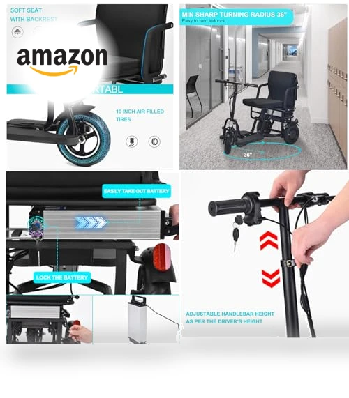 Folding 3-Wheel Electric Scooter — Push Scooters, WTRAVEL