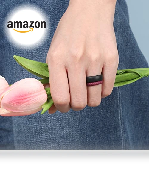 Inner Arc Ergonomic Breathable Design Silicone Rubber Wedding Bands — Smart Rings, Egnaro