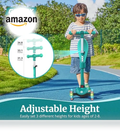 Kids Kick Scooter with LED Lighted Wheels — Push Scooters, Gotrax