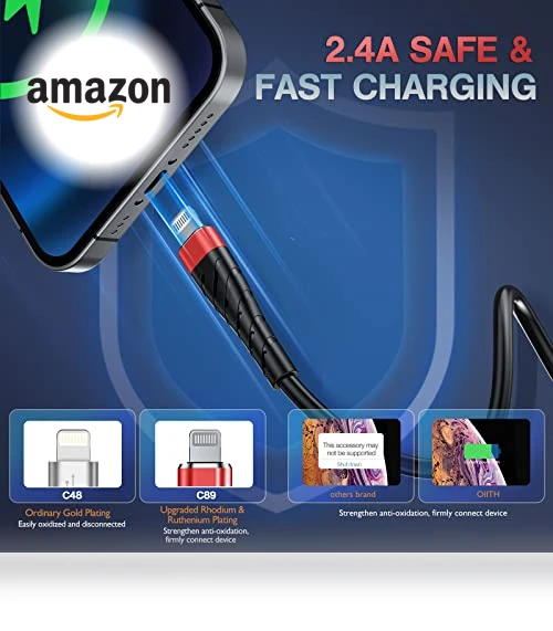 MFi Certified iPhone Charger Cable 3 Pack — Chargers & Cables, OIITH