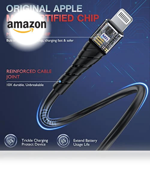 MFi Certified iPhone Charger Cable 3 Pack — Chargers & Cables, OIITH