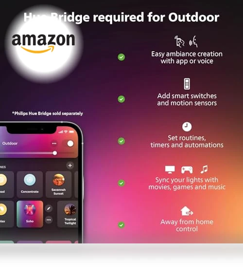 Outdoor Smart Spot Light Base Kit — Outdoor Post Lighting, Philips Hue