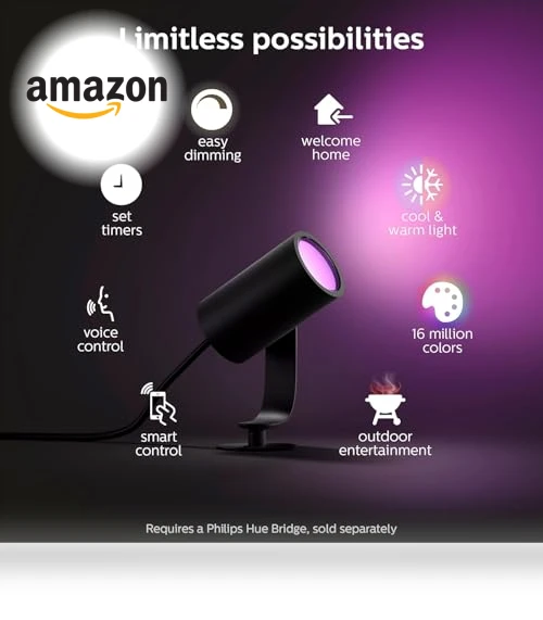 Outdoor Smart Spot Light Base Kit — Outdoor Post Lighting, Philips Hue