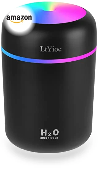Portable Mini Humidifier with Colorful Night Light — Air Moisturizers, LtYioe