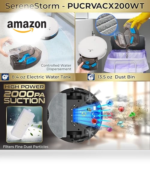 Robot Vacuum and Mop Combo — Smart Cleaning Robots, SereneLife