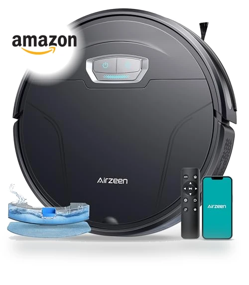Robot Vacuum Cleaner with Strong Suction and Mop — Smart Cleaning Robots, Airzeen
