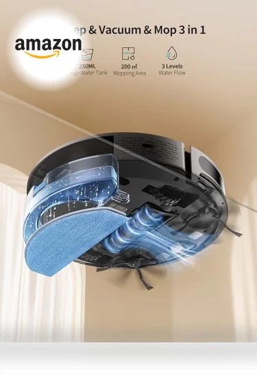 Robot Vacuum Cleaner with Strong Suction and Mop — Smart Cleaning Robots, Airzeen