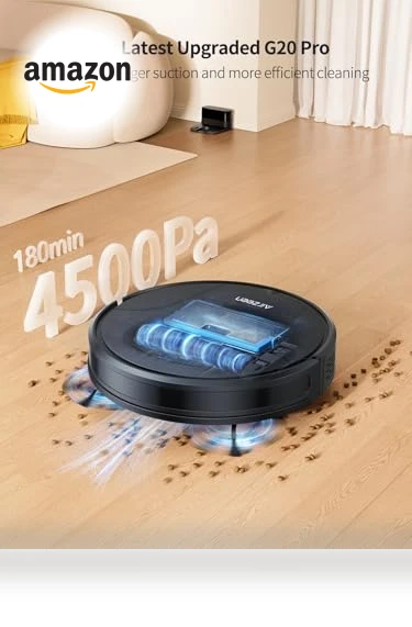 Robot Vacuum Cleaner with Strong Suction and Mop — Smart Cleaning Robots, Airzeen