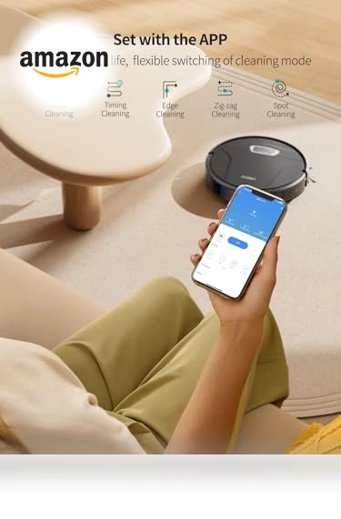 Robot Vacuum Cleaner with Strong Suction and Mop — Smart Cleaning Robots, Airzeen