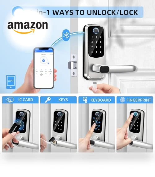 Smart Door Lock with Handle — Smart Home Security, MSR X6