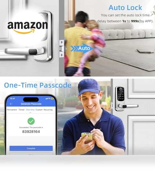 Smart Door Lock with Handle — Smart Home Security, MSR X6