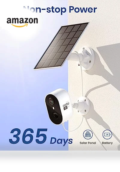 Solar Security Cameras Wireless Outdoor — Smart Home Security, AOSU