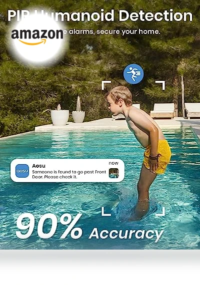 Solar Security Cameras Wireless Outdoor — Smart Home Security, AOSU