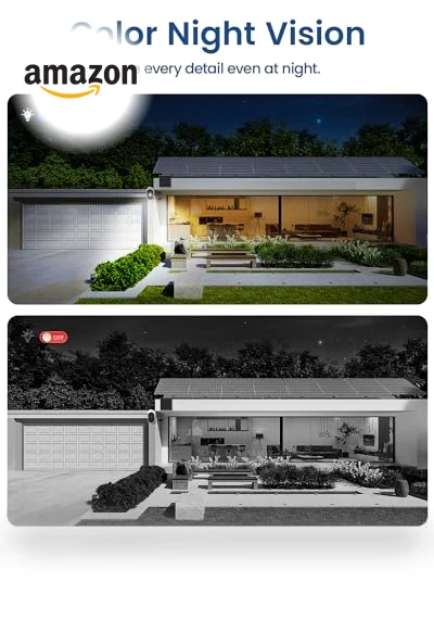 Solar Security Cameras Wireless Outdoor — Smart Home Security, AOSU