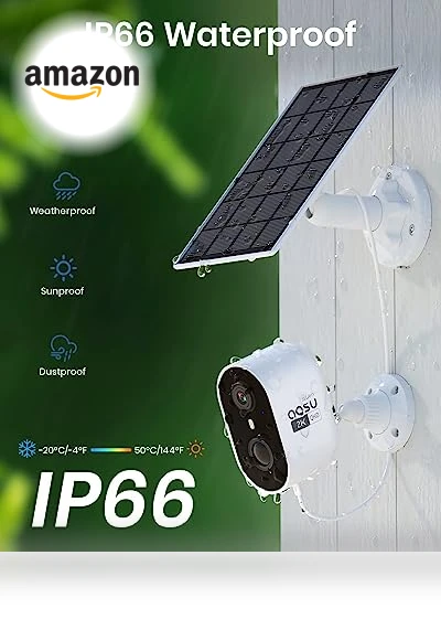 Solar Security Cameras Wireless Outdoor — Smart Home Security, AOSU