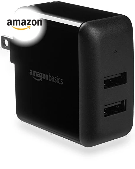 Two-Port USB-A Wall Charger — Charging Solutions, Amazon Basics