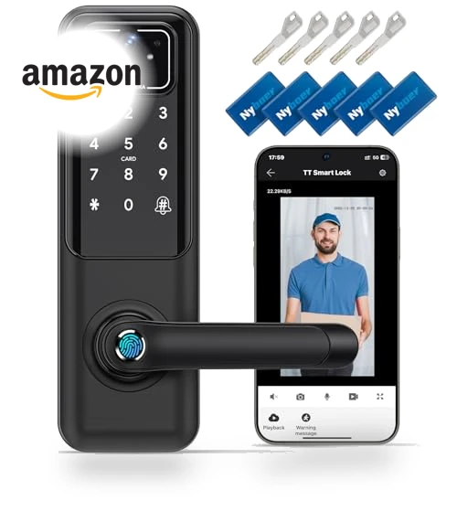 Video Smart Door Lock with Fingerprint — Smart Home Security, Nyboer
