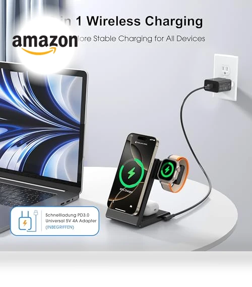 3 in 1 Wireless Charging Station for Multiple Devices — Chargers, CUCICU