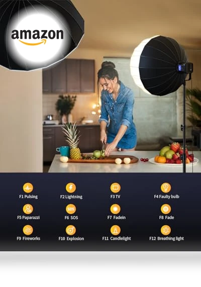 80W LED Video Light with APP Control — Photography Lighting & Studio Equipment, RaLeno