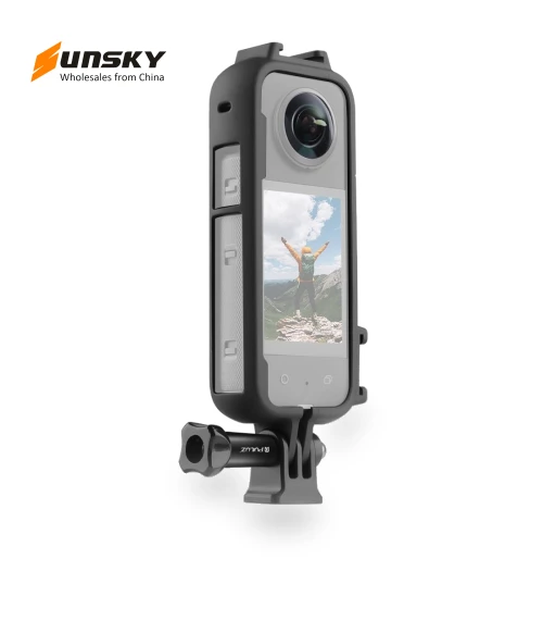 Cold Shoe PC Plastic Protective Frame with Adapter Mount & Screw — Camera Brackets, PULUZ