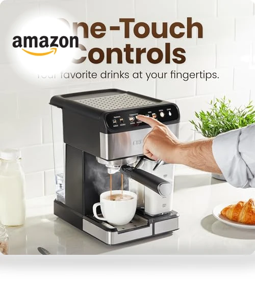 Digital Espresso Maker with Built-In Frother — Coffee & Espresso Combos, Chefman