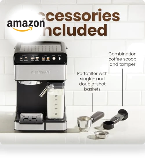 Digital Espresso Maker with Built-In Frother — Coffee & Espresso Combos, Chefman