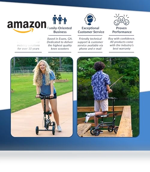 Economy Knee Scooter Steerable Knee Walker — Hip Recovery Kits, KneeRover