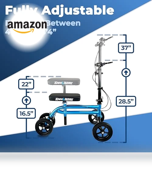 Economy Knee Scooter Steerable Knee Walker — Hip Recovery Kits, KneeRover