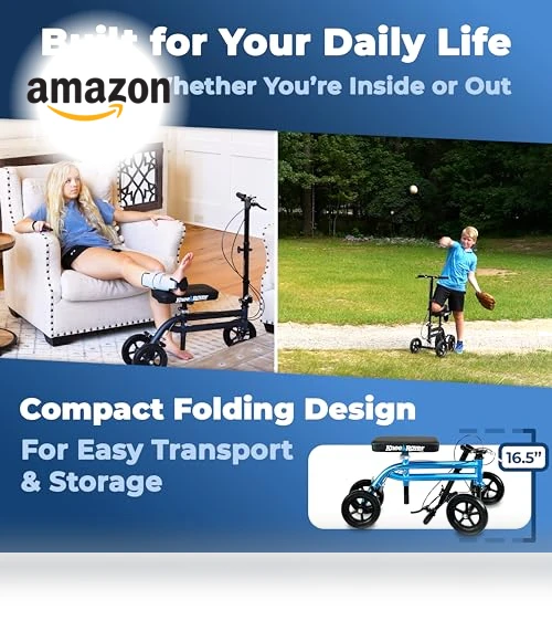 Economy Knee Scooter Steerable Knee Walker — Hip Recovery Kits, KneeRover