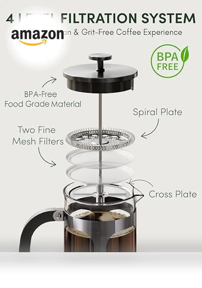 French Press Coffee Maker — Hand Coffee Grinders, BAYKA