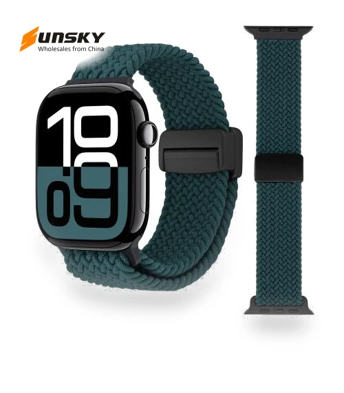 Magnetic Buckle Loop Woven Watch Band — Smartwatch Accessories