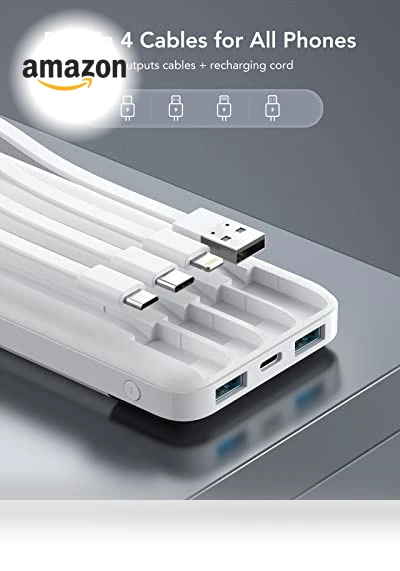 Portable Charger with Built-in Cables — Chargers, Charmast