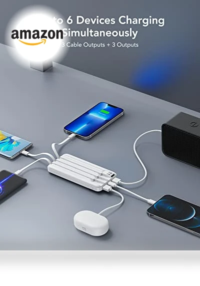 Portable Charger with Built-in Cables — Chargers, Charmast
