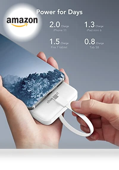 Portable Charger with Built-in Cables — Chargers, Charmast