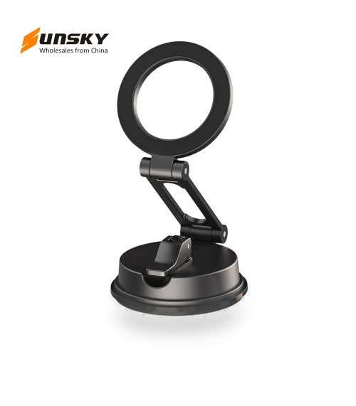 Rotating Suction Cup Foldable Magnetic Car Mount — Vehicle Phone Holders, WiWU