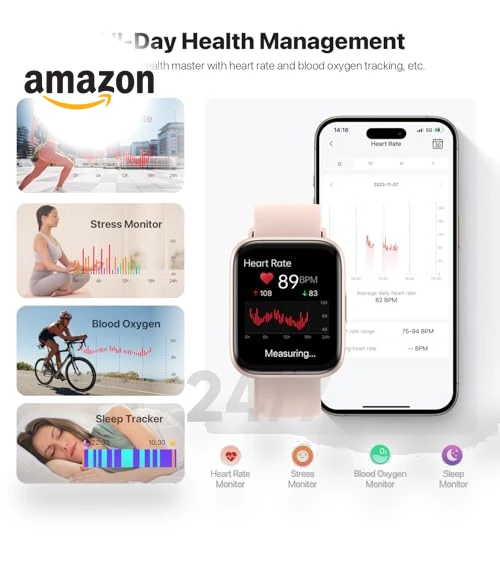 Smart Watch with AI Voice Assistant — Smartwatches, JeeJTek