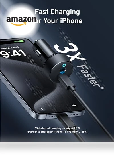 USB C Car Charger, 40W 2-Port PowerIQ 3.0 Type C Adapter — Charging Solutions, Anker