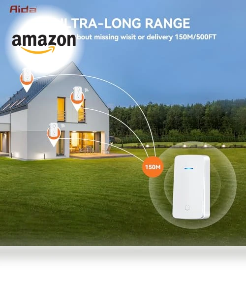 Wireless Doorbell with Extra Socket — Kits, AIDA