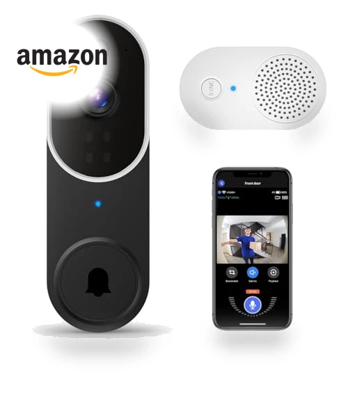 Wireless Video Doorbell Camera with Chime — Smart Home Security, Guggre