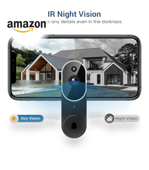 Wireless Video Doorbell Camera with Chime — Smart Home Security, Guggre