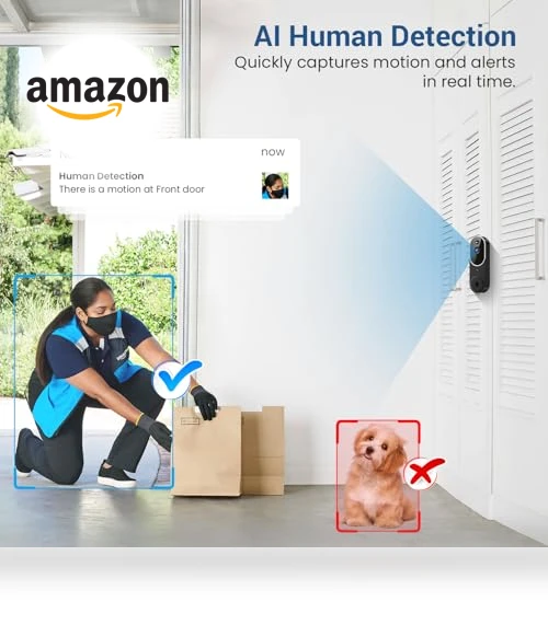 Wireless Video Doorbell Camera with Chime — Smart Home Security, Guggre