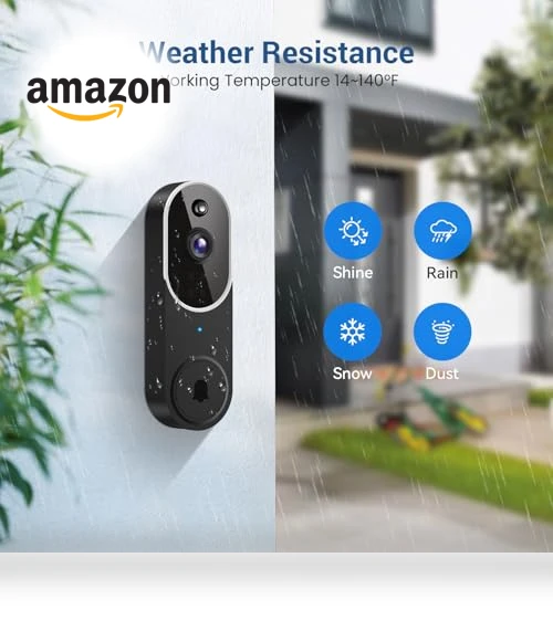 Wireless Video Doorbell Camera with Chime — Smart Home Security, Guggre