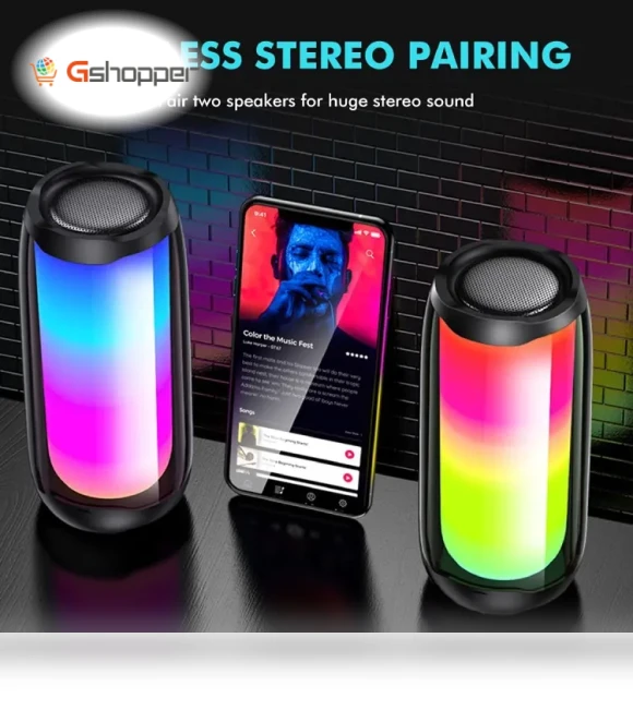 Bluetooth Speaker with Colorful Lights — Portable Audio Solutions, Lenovo