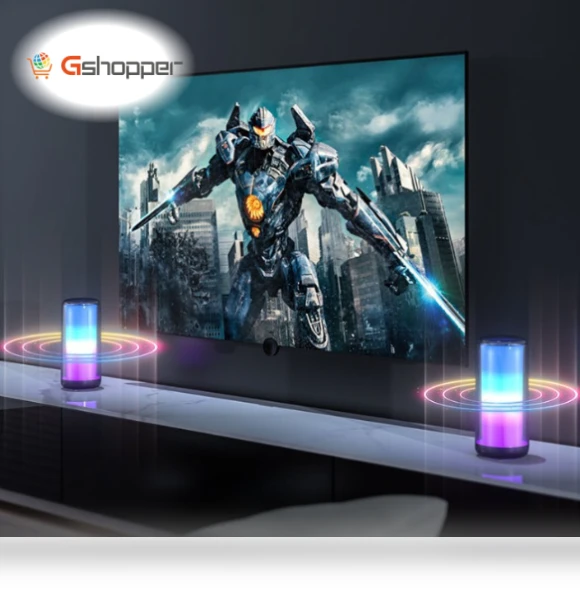 Bluetooth Speaker with Colorful Lights — Portable Audio Solutions, Lenovo