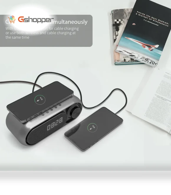 Wireless Charging Speaker Clock — Clock Radios
