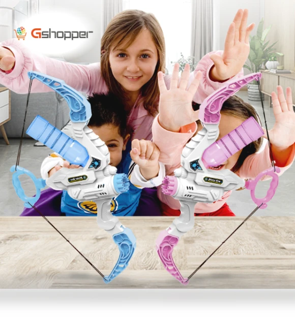 Bubble Bow and Arrow Water Gun Two-in-One Electric Light Bubble Machine — Two-Way Radios for Kids, Douyin