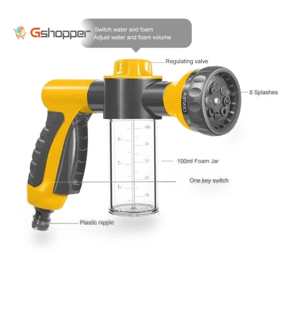 Portable Multi-Function Car Foam Washing Machine — Nozzles & Attachments