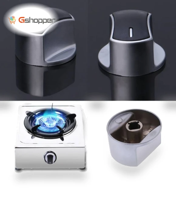 Gas Stove Knob Switch Metal Button Lighter Handle — Knobs