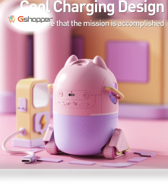 Portable Desktop Cute Cartoon Tank Car Air Humidifier with LED Lights — Air Moisturizers